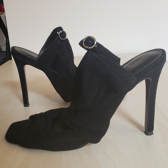 Black Suede 'Vinnie' Knotted Slingback Sandal by Charles David SIZE 8 - Picture 11 of 14